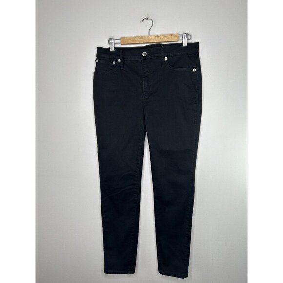 J. Crew Woman's Black Denim Toothpick Skinny Dark Wash Jeans Size 31 - Picture 1 of 11